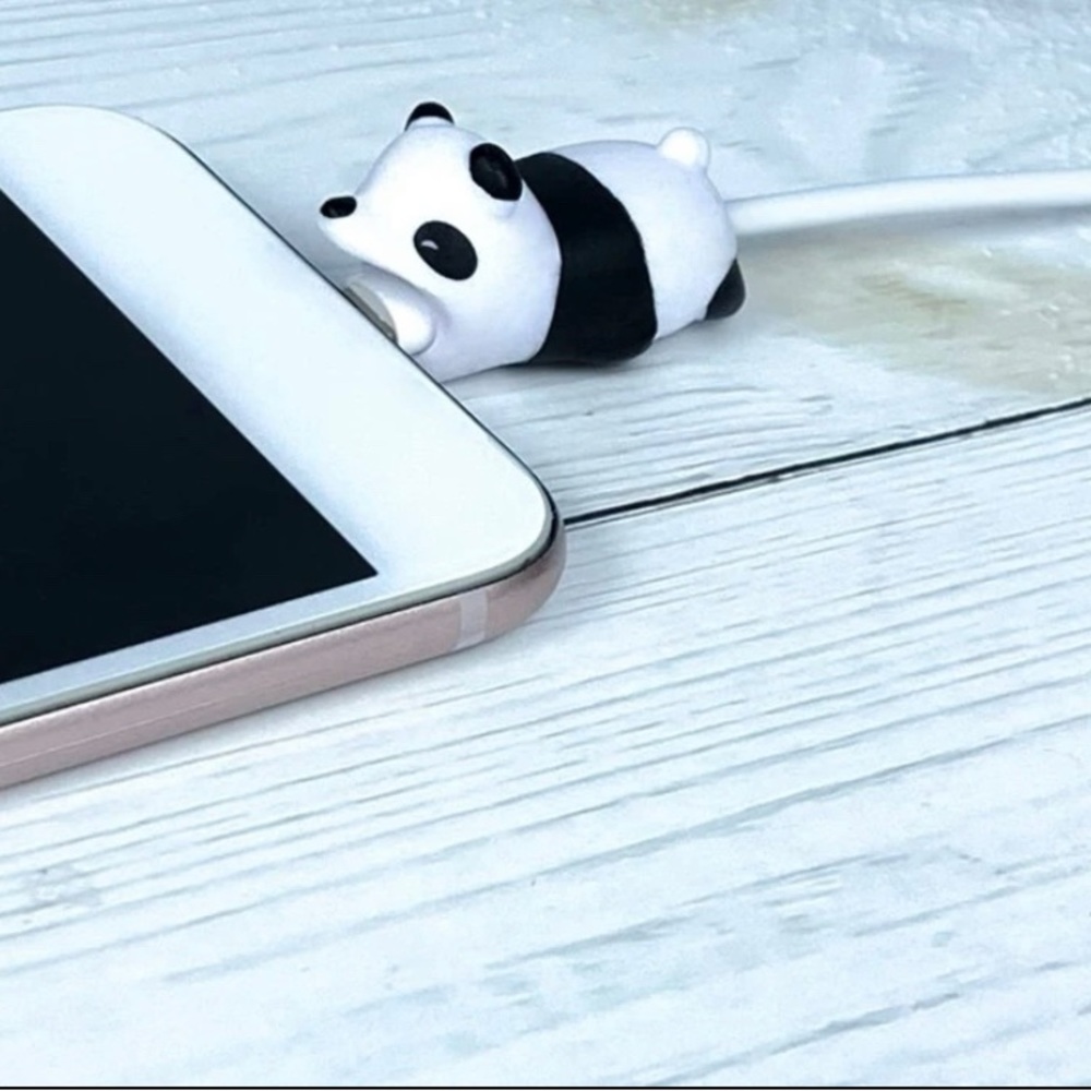Panda Bear Design Phone Charger Cable Protector